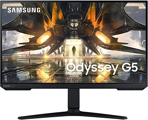 Samsung Odyssey Gaming Monitor G5A LS27AG502NU, 27 Zoll, QHD Wide 1440p , IPS-Panel, WQHD-Auflösung, AMD FreeSync Premium, G-Sync kompatibel, Reaktionszeit 1 ms, Bildwiederholrate 165 Hz, schwarz