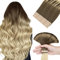 hotbanana Tape in Extensions Echthaar, 35cm Tape Extensions Echthaar 14 Zoll 20 Stück 50g Sandbraun bis Platinblond Echthaar Extensions Tape Gerade Remy Echthaar Tape Extensions