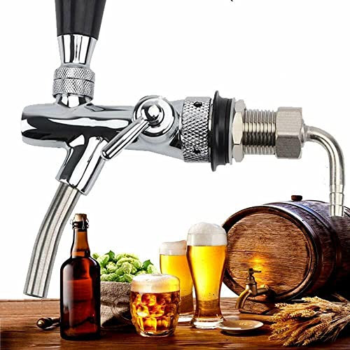 Grifo de cerveza ajustable G5/8, rosca de cerveza, cromado, grifo de cerveza ajustable, para casa, bar o restaurante