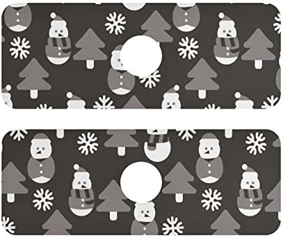 linqin Wasserhahn Saugfähige Matte Rutschfeste Stange & Wohnmobil Wasserschutz Kieselstein Weihnachten Schneemann