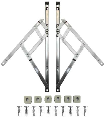 Genius® 10'' (250mm) Retrofit UPVC Window Friction Stay Hinges Top Hung/Side Hung (One Pair)