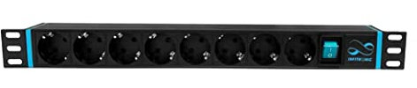 Infitronic - INSV1004 – 19 Zoll PDU 8 Fach Steckdosenleiste Stromverteiler 1 HE mit Schalter