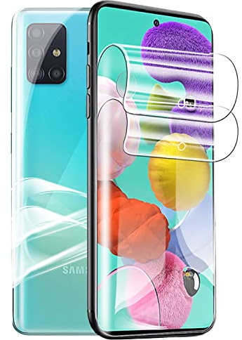 2pcs Protection Ecran Hydrogel pour Samsung Galaxy A51 5G/A51 5G UW/A51 | Film Hydrogel TPU Auto-Réparateur, Protection Anti-Rayures,Sans Bulles, Transparent HD