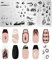 RUNRAYAY Flame Nail Stamping Plates, Nail Stamp Plate Stripes Nail Art Stamp Stencils Printing Template Stainless Steel Nail Art Tools