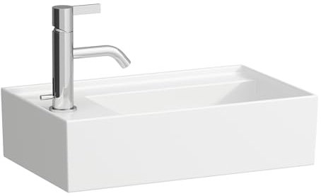 LAUFEN Kartell Handwaschbecken, Armaturenbank links, unterbaufähig, ohne Hahnloch, ohne Überlauf, 460x280mm, H815335A001121, Farbe: Weiß