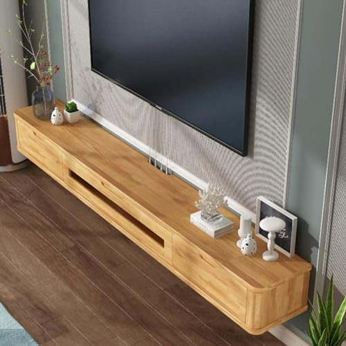 YUZDNM TV Lowboard - Schwebende TV Ständer Wandhalterung – TV-Schrank, Entertainment-Center, Medienkonsole, Aufbewahrungsregal Für AV-Receiver/Kabelbox/Spielsystem TV Board (Color : A)