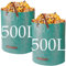 Garden Waste Bags 500L x 2 Heavy Duty, Reusable Sacks With Handles for Collecting Plant Waste, Grass and Leaves