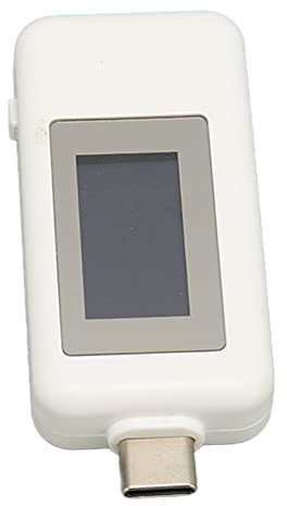 Type C USB Tester, USB C Power Tester IPS HD Color LCD Display KWS 1902C for Charger for Home for Car for Laptop (White)