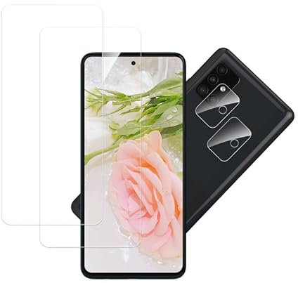 Banuyaw für Samsung Galaxy A51 Schutzfolie Samsung A51 Panzerglas und Kameraschutz, für 9H Härte Kratzfest Panzerfolie Galaxy A51 Folie, 2+2 Stück Sensitive Touch Schutzglas für Samsung Galaxy A51