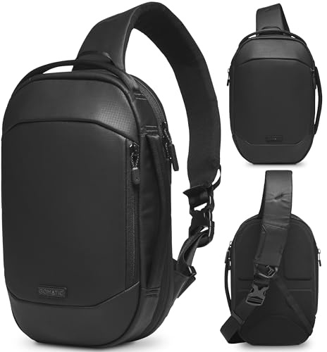 Gomatic RS Navigator Sling Bag – 10L Shoulder Crossbody Bag, Water-Resistant EDC, Travel Chest Bag, Fits 14 Laptop, with RFID Card Holder, Anti Theft Bag, Gift for Men & Women for Daily Use