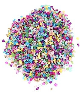 ABOOFAN 5 12 Vaso caído decoración pecera decoración de pecera Decoraciones Interiores Grava de Vidrio Cuentas de Vidrio Piedras de Colores virutas de Vidrio Irregulares