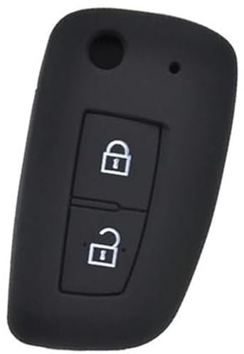 MUEOSI 2 Button Car Key Fob, for NISSAN, for X-TRAIL, Juke, for Qashqai, for Micra, Pulsar 2014-2018 Silicone Car Remote Key Fob car key shell