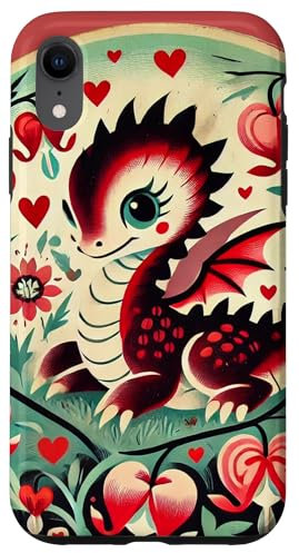 iPhone XR Valentine's day Dragon Illustration Vday Dragon Case
