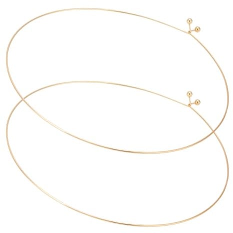 UNICRAFTALE filo placcato oro 18 carati, per donne in acciaio inox, 13 cm, collana aperta semplice in metallo, per la creazione di gioielli fai da te