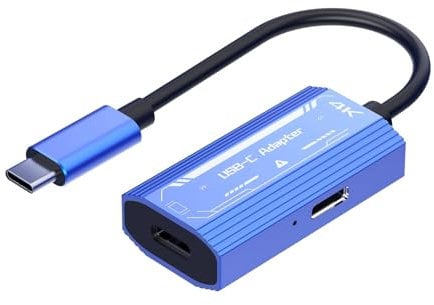 USB C to Glasses and Charging Adapter, AR Glasses Adapter, Charge and Play, 4K 60Hz + PD3.0 100W Fast Charging, Xreal Hub Xreal Adapter for Steam Deck Switch AR XR Glasses
