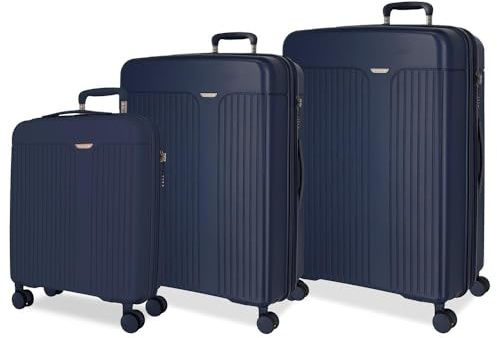 Movom Koffer-Set, Blau, 55/68/78 cm, starr, 11,4 kg, TSA-Verschluss, Polypropylen, 11,4 kg, 217 V, Handgepäck, blau, Talla única, Koffer-Set