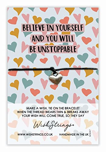 Believe in Yourself Wish String Bracelet with Lucky Charm Sentimental Gift SWS017