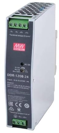 BIVOO 1 Uds DDR-120B-24 24V 5A 120W Tipo de Carril DIN convertidor de DC-DC Fuente de alimentación conmutada auténtica