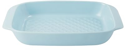 MasterClass Ceramic Roaster with Easy-Grip Handles, 1.25L Oven-to-Table Roasting Dish, Sky Blue, 23cm