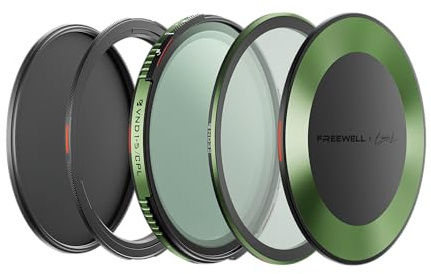 Freewell x Brandon Li 95 mm Variables ND/CPL Cine-Kit 1-10 Pasos con ND32 | Tapa delantera y trasera, anillo base de 95 mm, filtro magnético + filtro bloqueable para vídeo y fotografía