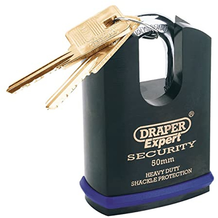 Draper 64197 Heavy Duty Solid Steel Padlock 50 Millimeters