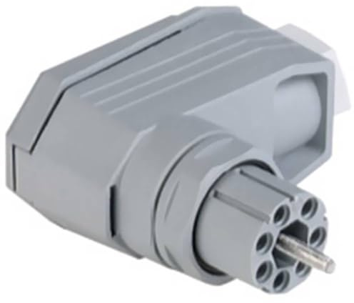 Hirschmann 931 435-106-1 Netzstecker N weiblich, gewinkelt, Gesamtanzahl der Pole: 6 + PE 5 A, grau, 1 Stück