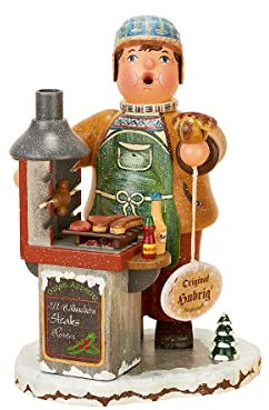 Hubrig Volkskunst - Winterkinder Räuchermann Grillmeister 20cm - Neuheit 2011 Erzgebirge
