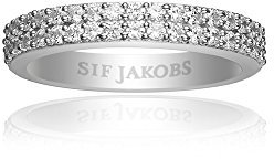 Sif Jakobs Jewellery Damen Ring Corte Due mit weißen Zirkonen, Gr. 56