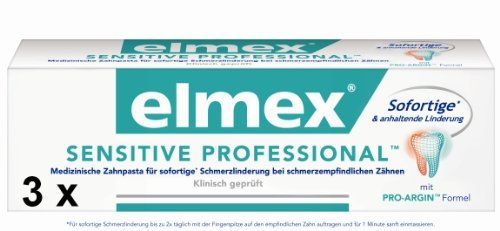 3 elmex Sensitive Professional Zahnpasta 75 ml by Elmex