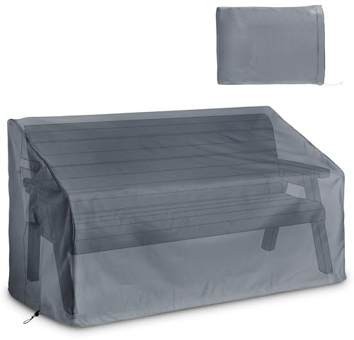 VonHaus Waterproof Garden Bench Cover – Premium Heavy Duty, Breathable 420D Oxford Fabric Protection for 3 Seater Benches (H88 x W160 x D70cm