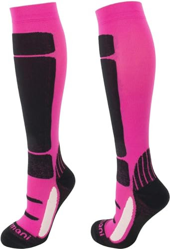 normani Kompressionsstrümpfe für mehr Unterstützung und Leistungsförderung Farbe Pink/Schwarz Größe 35/38