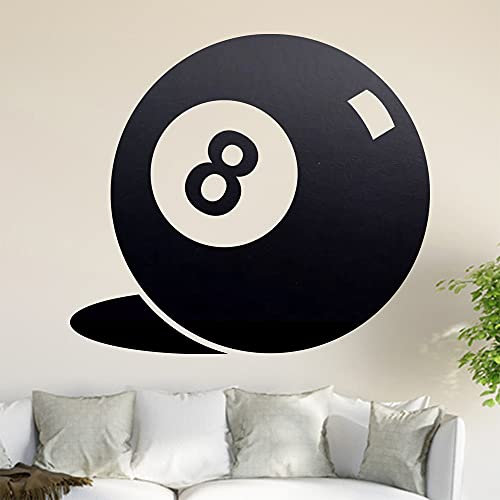 Billard Kugel 8 Wandtattoo in 6 Größen - Wandaufkleber Wall Sticker - Dekoration, Küche, Wohnzimmer, Schlafzimmer, Badezimmer