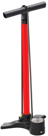 LEZYNE Macro Floor Drive Pompe à Pied vélo/VTT Mixte Adulte, Red, FR : Taille Unique (Taille Fabricant : Taille One sizeque)
