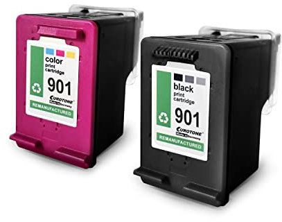 Eurotone 2X Patronen für HP J4660 J4550 4500 J4535 J4680 Wireless J4580 J4545 J4585 J4540 J4524 J4624 ersetzt 901XL CMYK