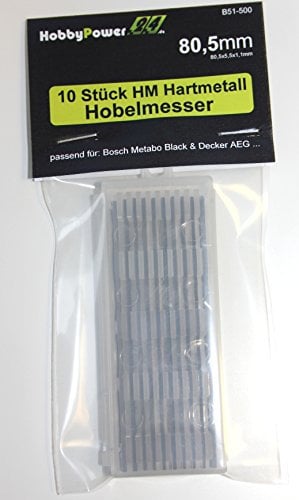 10 Stück HM Hartmetall Hobelmesser 80,5mm für Hobel ELU MFF40, MFF80K, MFF80, MFF81, MFF81K