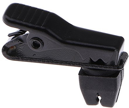 Sharplace Mini 5mm Pince à Cravate Agrafe Amovible Micro-Cravate pour Microphone - Noir