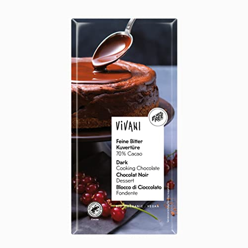 VIVANI Organic Kuverture Dark Cooking Chocolate, 200 GR