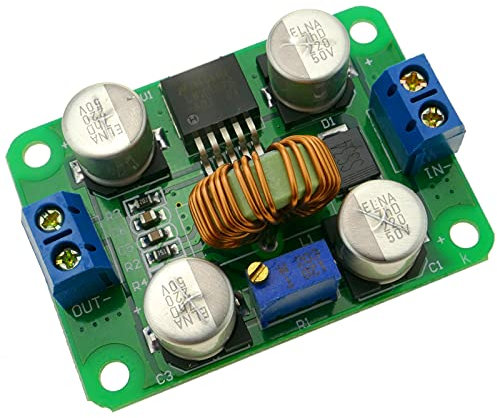BeMatik - Fuente de alimentación DC-DC de 3.5-30V a 4-30V con Amplificador LM2587 DW-0422