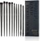 Jessup Pinselset Makeup Augen Make up Pinsel 10 Stück Augen Makeup Pinsel Set Augenpinsel Lidschattenpinsel Lidschatten Blender Eyeliner Augenbrauen Pinsel elegante Kollektion schwarz T337