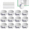 Support Miroir Mural Fixation Clips Salle de Bains,Entretoise d'étagère en Verre en Alliage de Zinc 12 Pièces