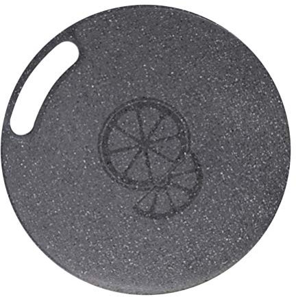 Cabilock Fruit Fruit Kitchen Essentials Cutting Board Reversible Marble Granite Gray Wound with Easy Grip Handle and Non Porous with Grooves Chopping Board L Round Chopping Board Round Chopping Board