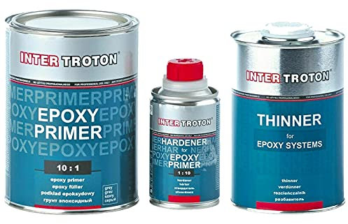 Troton 2K Epoxid Grundierung 10:1 Epoxy Primer 1,1kg Ink. HÄRTER + 1L VERDÜNNUNG Kfz