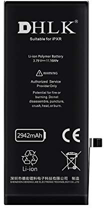 DHLK® Akku Batterie Ersatz kompatibel mit iPhone XR - Optimale Leistung, verlängerte Lebensdauer/Kapazität 2942 mAh [2 Jahre Garantie]