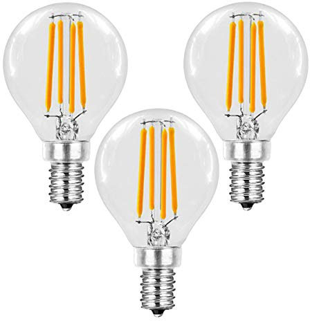 Trango 3er Pack E14002*3 LED Filament Globe Birne 5 Watt 450 Lumen I 3000K Warmweiß I Ersatz für 40W Glühlampe I Glühbirne I Lampe I LED Birne in Kugel Form mit E14 Fassung I Abstrahlwinkel 360°