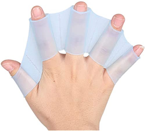 Sanshao Wassersport Silikon Schwimmhand Flossen für Kinder Männer Frauen Unterwassertauchen Training Hand schwimmflossen Wasser Sport Fingerhandschuhe Ausrüstung,Silikon-Schwimmhäute für die Hand