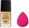 Wet 'n' Wild Foundation Photofocus Dewy + Cosmetic Sponge – Makeup Set: Foundation Dewy + Make Up Schwamm, Golden Beige