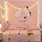 Aodafei Japanische Wandteppich Anime Pink Katze für Mädchen Zimmer Deko Wandbehang Kawaii Rosa Tapestry Wandtuch Wandteppich Psychedelic groß,100x70 cm NO LED