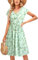 OUGES Women's Summer Short Sleeve Dress V Neck Casual Button Down Midi Ladies Dresses with Pockets(Floral32,S)