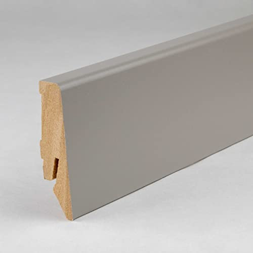 PROVISTON | plinthe MDF | profil classique | 18 x 58 x 2500 mm | MDF mélaminé| gris pierre | plinthe moderne | 1 pièce