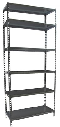 Simon Rack Metallregal 2500x800x400 mm - Simonclick | 6 Höhen, Metallablage, Biegepunkt 180 kg, Korrosionsschutzlackierung, Klicksystem-Montage, Anthrazit